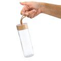 Vaso ecológico de cristal con tapa de bambú 420 ml