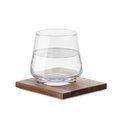 Vaso para licores con posavasos madera