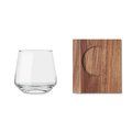 Vaso para licores con posavasos madera