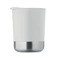Vaso de PP 300 ml con base de acero y tapa
