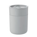 Vaso de PP 330ml con tapa Gris
