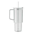Vaso RPET con asa, tapa y pajita 1200ml