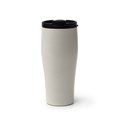 Vaso térmico de acero reciclado con tapa abatible Beige