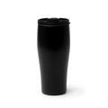 Vaso térmico de acero reciclado con tapa abatible Negro