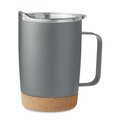 Vaso Térmico base Corcho Tapa Deslizante Gris