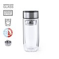 Vaso Térmico de Cristal 330ml con Infusor Inox
