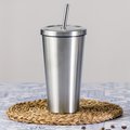 Vaso Térmico Inox Mate con Pajita