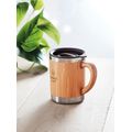 Vaso Termo Acero Inoxidable y Bambú