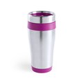 Vaso termo personalizado de acero inox. brillante (450 ml) Fucsi