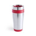 Vaso termo personalizado de acero inox. brillante (450 ml) Roj