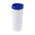 Vaso termo personalizado de acero inox. con tapa (400 ml) Azul