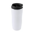 Vaso termo personalizado de acero inox. con tapa (400 ml) Neg
