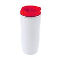 Vaso termo personalizado de acero inox. con tapa (400 ml) Roj