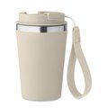 Vaso de viaje con correa Beig