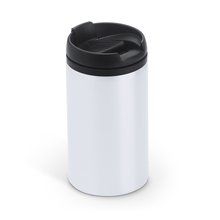 Vaso de acero inoxidable 290 ml con tapa Blanco