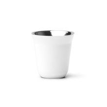 Vaso para café de acero inoxidable mate 160ml Blanco