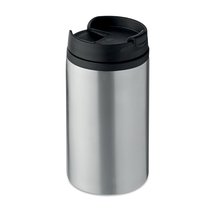 Vaso Doble Capa Antifugas 250ml Plata Mate