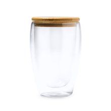 Vaso de doble pared con tapa Transparente Talla Única Adulto
