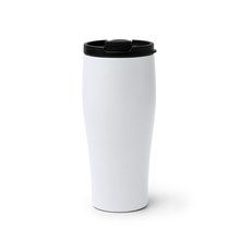 Vaso térmico de acero reciclado con tapa abatible Blanco