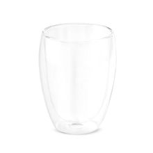 Vaso de vidrio de doble pared 350ml Transparente