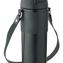 Vaso 700ml Doble Pared Anti Fugas Negro