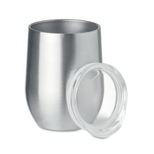 Vaso en acero inox. con tapa Plata Mate