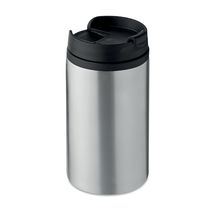 Vaso Doble Capa Antifugas 250ml Plata Mate