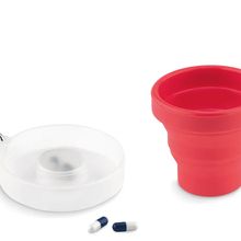 Vaso plegable de silicona Rojo