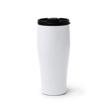 Vaso térmico de acero reciclado con tapa abatible Blanco