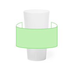 Vaso Eco-Reutilizable Frosted 400ml | Alrededor del vaso | 150 x 70