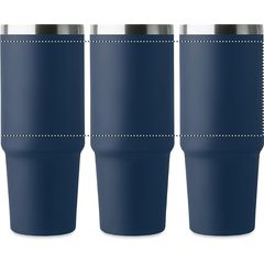 Vaso doble pared 850 ml con tapa, asa y pajita | 360 UPPER | 280 x 100