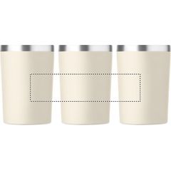 Vaso reciclado de doble pared con tapa PP | Circunferencia | 180 x 45