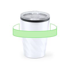 Vaso Térmico Inox. con Tapón Dosificador | Alrededor del vaso | 125 x 20