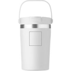 Vaso reciclado de doble pared con tapa PP | Frontal Superior | 35 x 40
