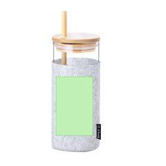 Vaso 450ml Borosilicato con Funda RPET | En la funda | 50 x 80