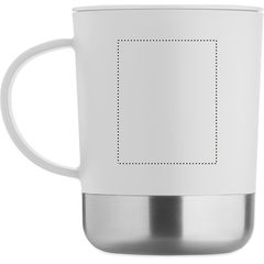 Vaso de PP 300 ml con base de acero y tapa | Lateral Izquierdo | 40 x 50