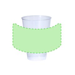 Vaso 400 ml reutilizable translúcido PP | Area 1 | 170 x 70