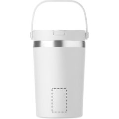 Vaso reciclado de doble pared con tapa PP | Trasero Inferior | 25 x 40
