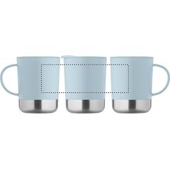 Vaso de PP 300 ml con base de acero y tapa | Circunferencia | 155 x 50