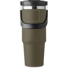 Vaso doble pared 850 ml con tapa, asa y pajita | Lado 2 | 40 x 40