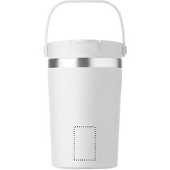 Vaso reciclado de doble pared con tapa PP | Frontal Inferior | 25 x 40