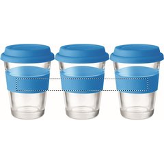 Vaso 350ml Cristal con Faja Silicona | Circunferencia | 220 x 20