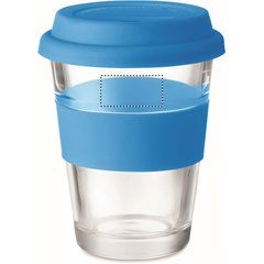 Vaso 350ml Cristal con Faja Silicona | MUG FRONT UPPER | 30 x 15