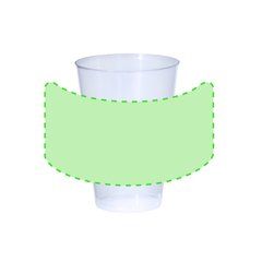 Vaso 400 ml reutilizable translúcido PP | Area 1 | 170 x 70
