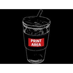 Vaso 450 ml con pajita de cristal | Zona 1 | 50 x 25
