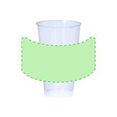 Vaso de 450 ml reutilizable translúcido PP | Area 1 | 170 x 70