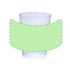 Vaso de 600ml reutilizable translúcido PP flexible | Area 1 | 22 x 7