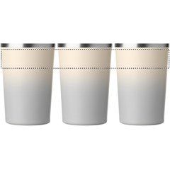 Vaso de acero con doble pared y tapa | 360 LASER | 269 x 30