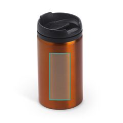 Vaso de acero inoxidable 290 ml con tapa | ZONA1 | 60 x 80