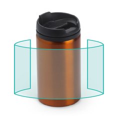 Vaso de acero inoxidable 290 ml con tapa | ZONA2 | 210 x 80